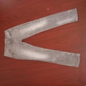 Miss Me jeans sz 27 gray distressed EUC brand expensive biker jeans model jeans